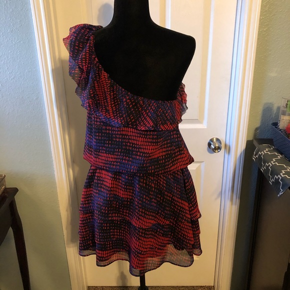 The Limited One Shoulder Ikat Dots Dress - Picture 2 of 8